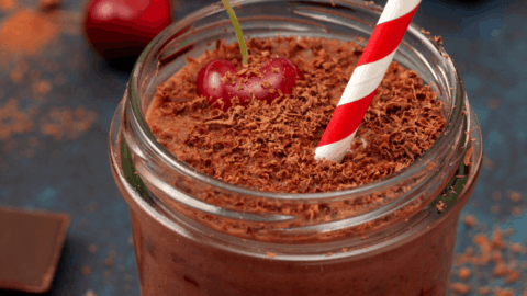 What I Eat in a Day  DARK CHOCOLATE COVERED CHERRY SHAKE HACK 